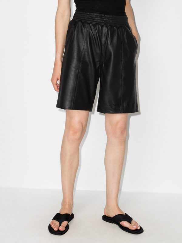 Eco-Friendly Leather Track Shorts
