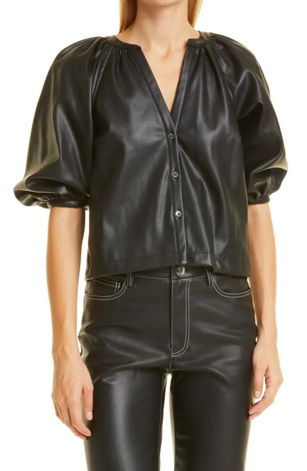 Women's Dill Eco-Friendly Leather Top